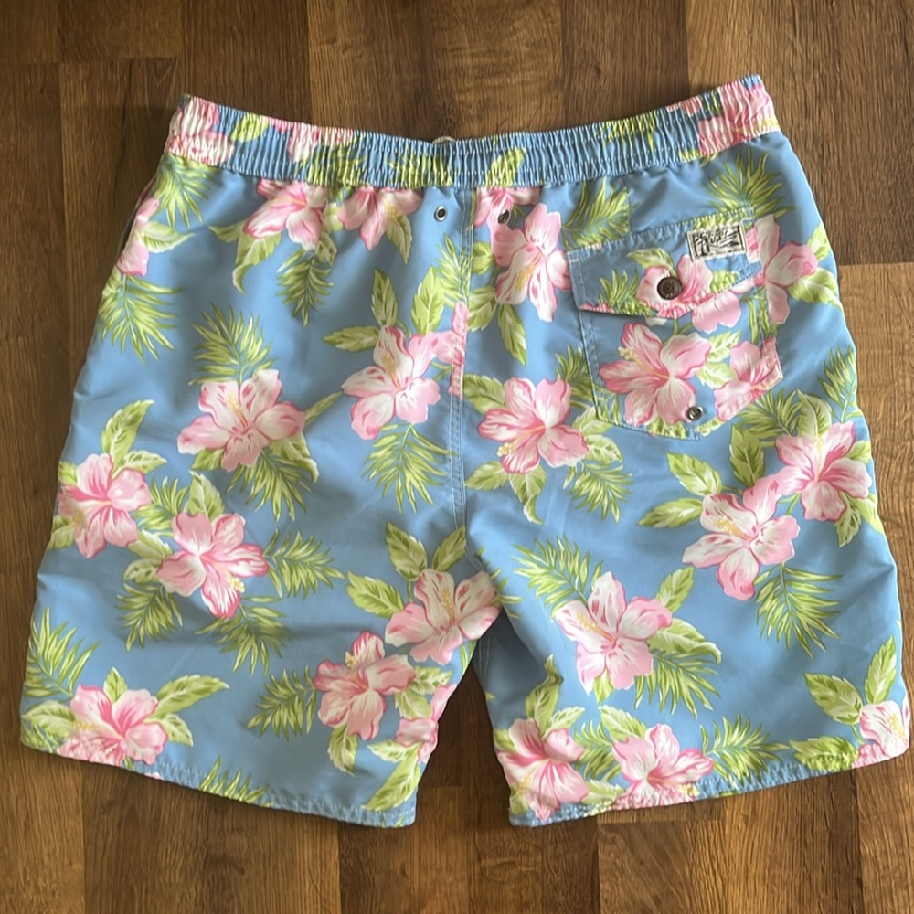 Polo Ralph Lauren Swim Trunks Hawaiian Print XL - Picture 5 of 8